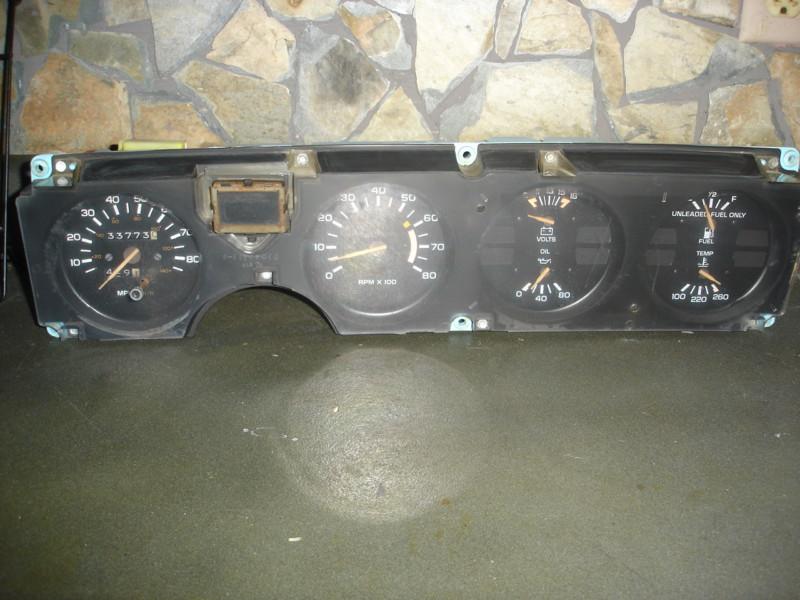 83 84 pontiac trans am instrument cluster w/trip (may fit others)