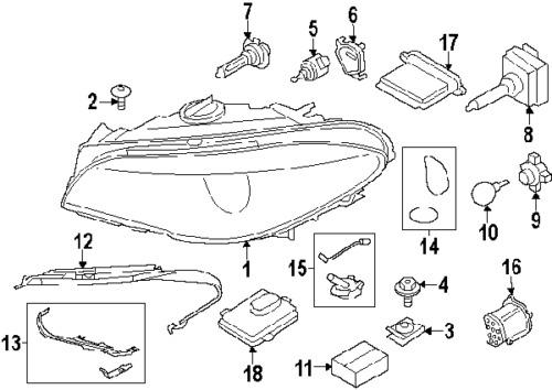 Bmw 63127262731 genuine oem factory original hardware kit