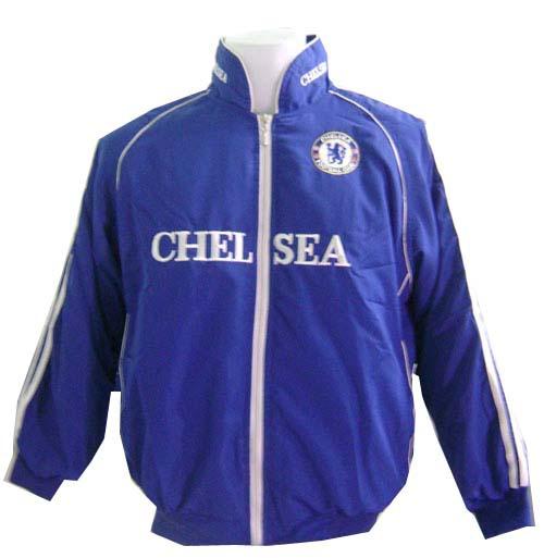 New sport chelsea fc football club nice long coat jacket soccer blue mens sz xl