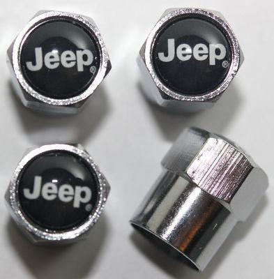 Jeep black tire valve stem caps sahara cherokee compass wrangler free shipping