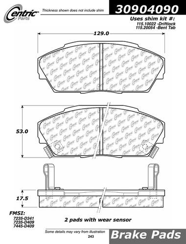 Centric-power slot 309.04090 street performance civic integra legend prelude