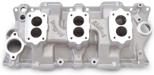 Edelbrock 5419 c357-b three-deuce; intake manifold