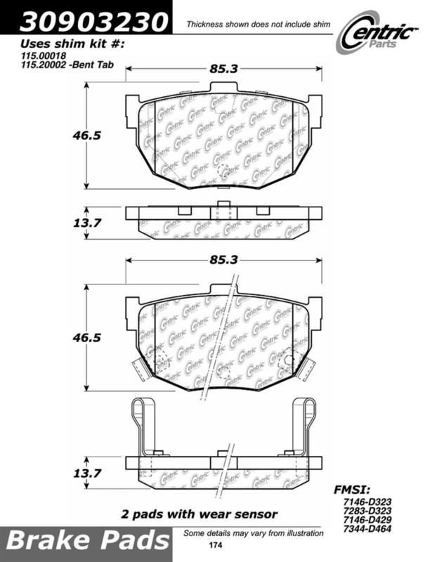 Centric-power slot 309.03230 street performance elantra spectra stanza tiburon