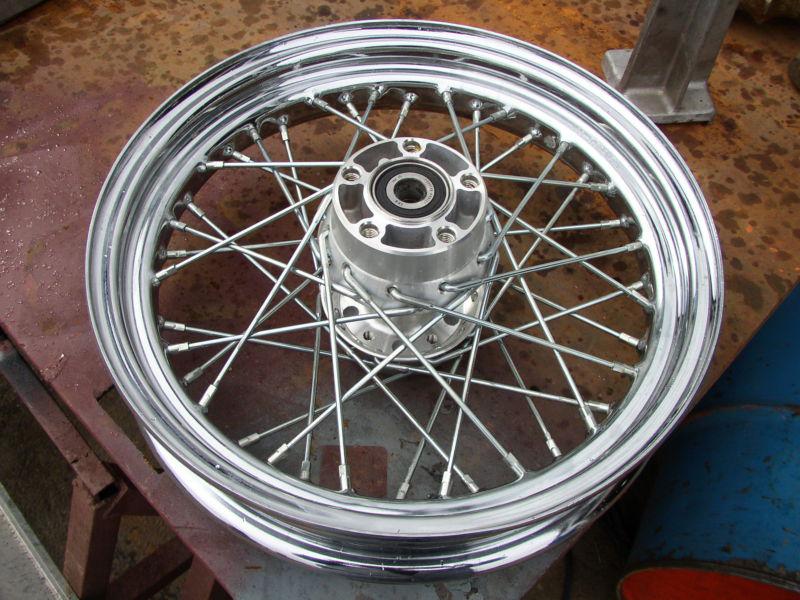 Harley rear wheel 16" x 3" with sealed bearings using 3/4" axle