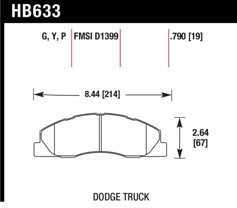 Hawk performance hb633p.790 disc brake pad