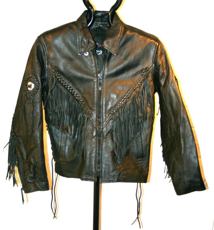 Women's  a-1 genuine leather lady's size: xs  motorcycle  jacket lined  