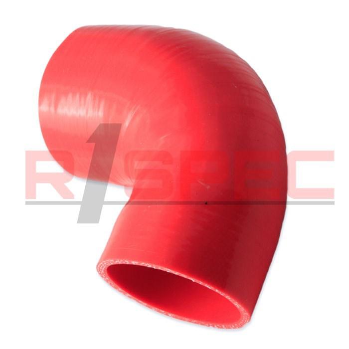 Universal 2.5'' to 3.0'' 3 ply 90 degree elbow red reducer silicone hose coupler