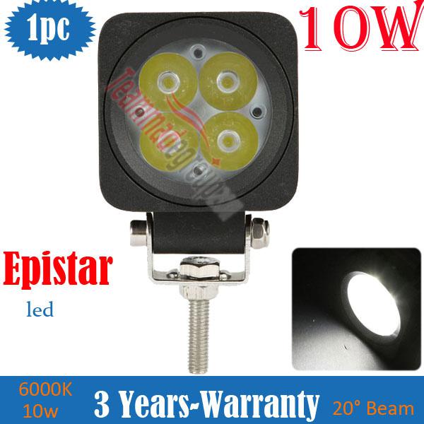 10w epistar led work light 750lm modular heavy duty spot offroad 4wd truck lamp