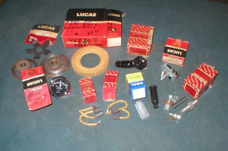 1940-57 bsa m20 lucas nos parts lot ...still in the box