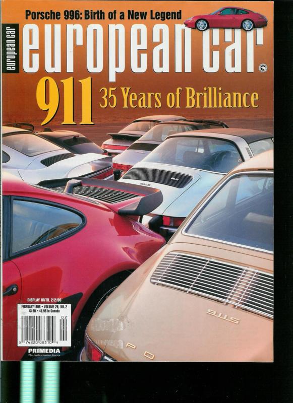 European car magazine old vintage february  1998