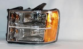 07-12 gmc sierra headlight headlamp left hand lh driver side 25799193