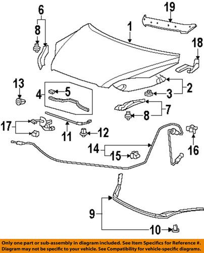 Honda oem 74120swaa12 hood-latch