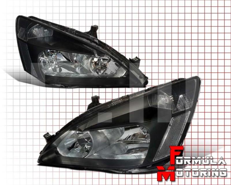 Honda accord 03-06 cm6 cm crystal black/clear headlights corner turn signal lamp