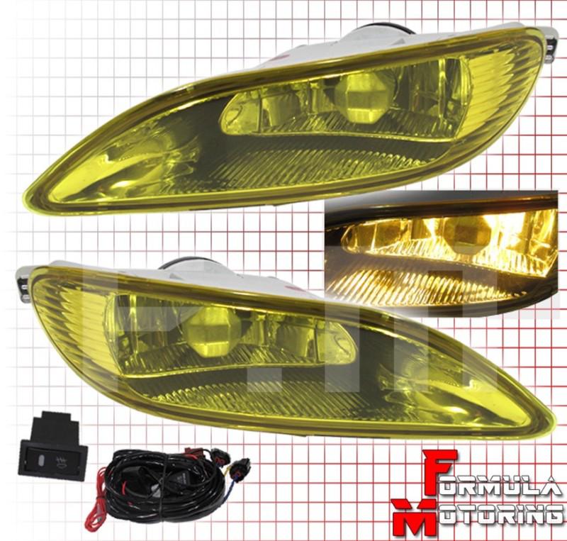 Toyota corolla e120 05-08 oem yellow lens bumper fog lights +wring kit+switch