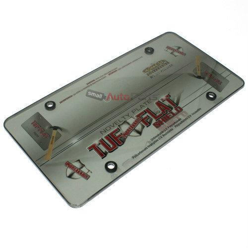 Smoke tinted license plate tag frame cover shield protector for auto-car-truck