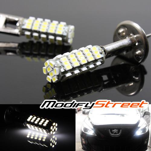 2 x 68 5050 smd led h1 smd bulb drl white fog driving lights bumper lamps