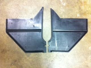 1968 ford mustang / shelby standard black kick panels, almost nos.