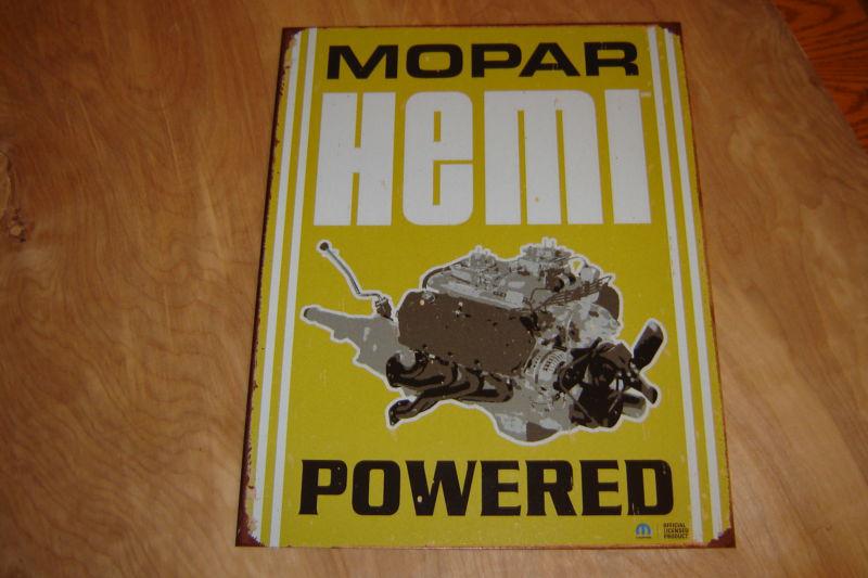 Vintage style mopar hemi metal sign dodge charger chrysler plymouth cuda jeep 