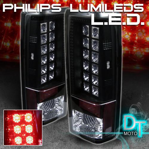 Black 85-05 astro van safari philips-led perform tail brake lights left+right