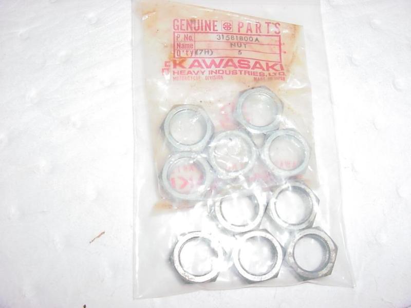 New old stock kawasaki 18 mm nuts 315b1800a oem 450356 qty 10 *