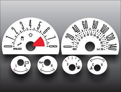 2005-2007 ford mustang 140 mph v8 instrument cluster white face gauges 05-07