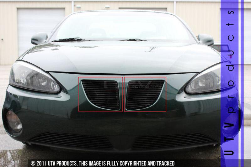 2004 - 2008 pontiac grand prix 2pc upper replacement black billet grille gt gtp