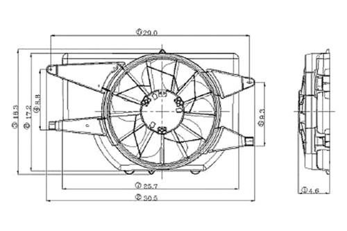 Replace gm3115176 - 2004 saturn vue radiator fan assembly suv oe style part