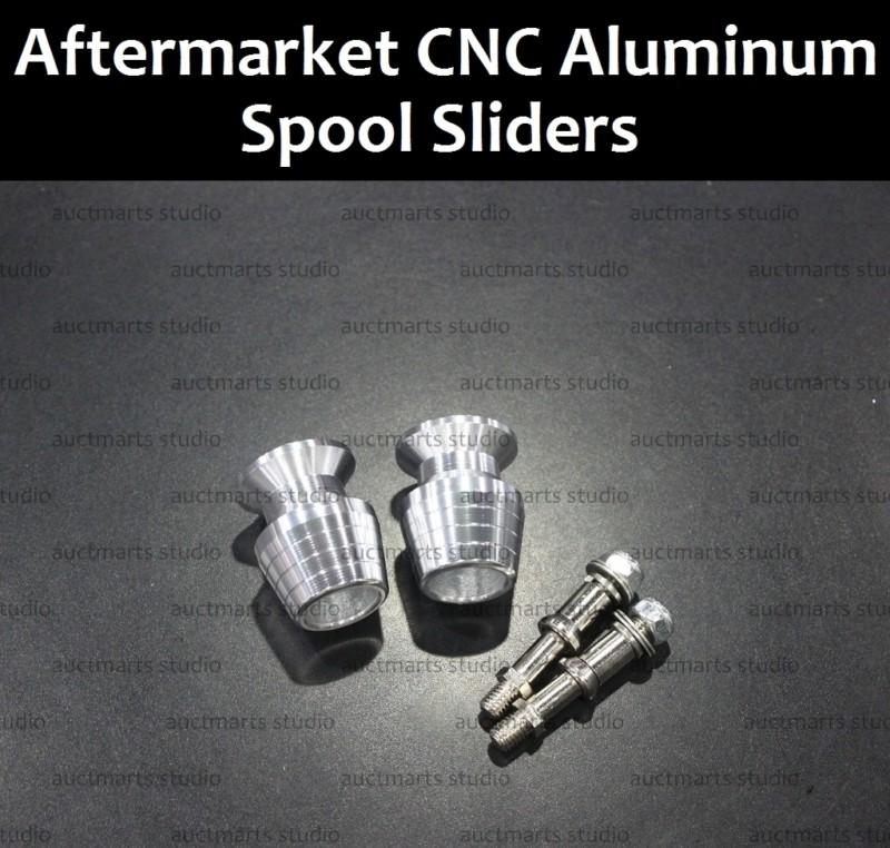 For universal yamaha yzf r1 r6 cnc aluminum spool sliders st2 silver d