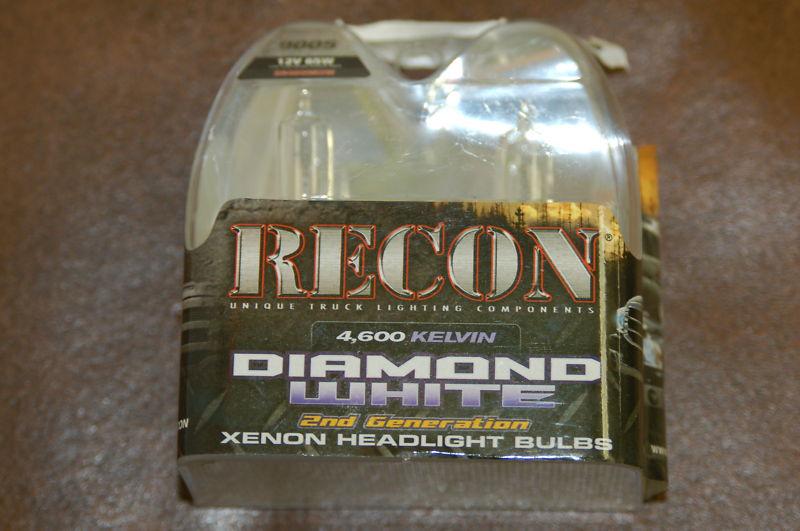 9005 recon diamond white xenon head light bulbs 2649005dw 12v 65w