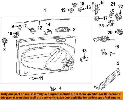 Volkswagen oem 5c1867012 door interior trim panel-door trim panel