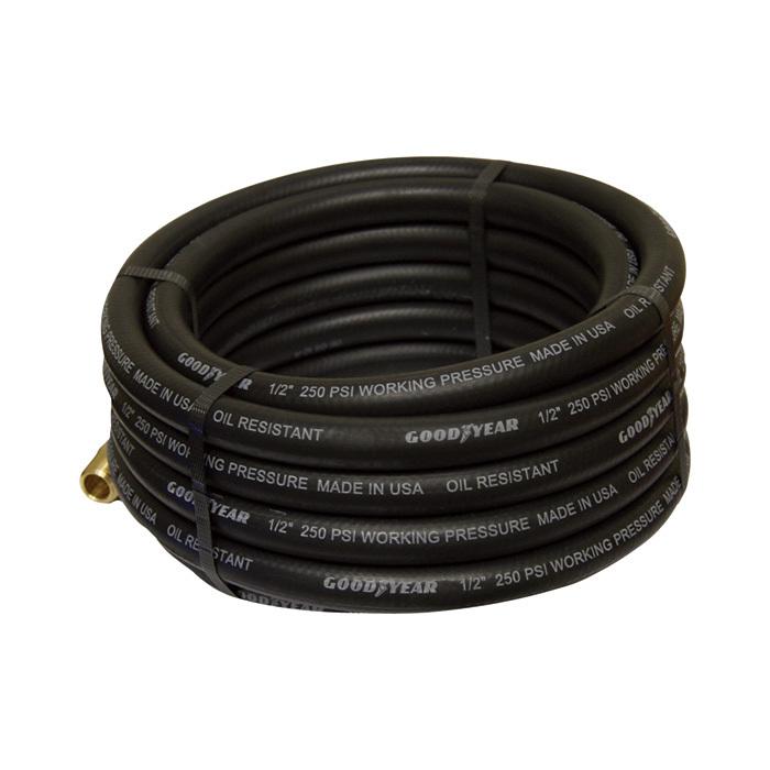 Goodyear black rubber air hose-1/2in x 25ft 250 psi #12191