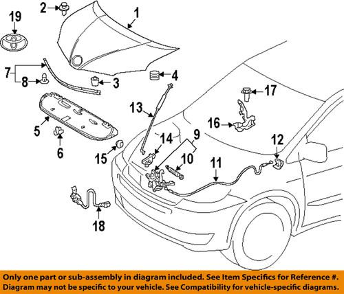 Toyota oem 5351008041 hood-lock assembly