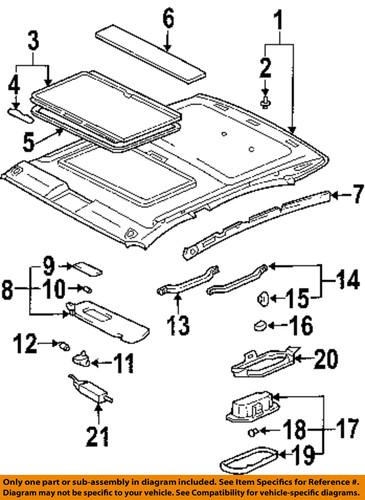 Toyota oem 74612ac010a0 interior-roof-end cover