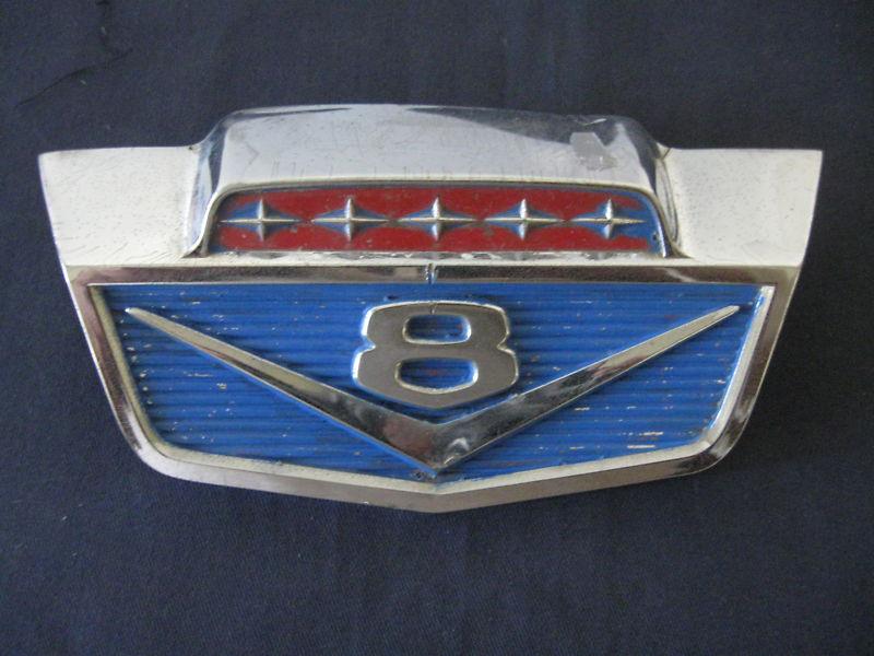 Ford " hood emblem " truck pickup badge   trim metal v8 vintage     