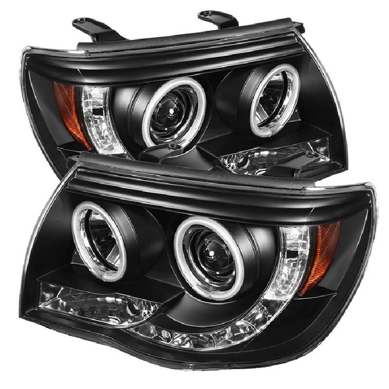 Tln toyota tacoma 05-10 ccfl projector headlights black w/ free super white bulb