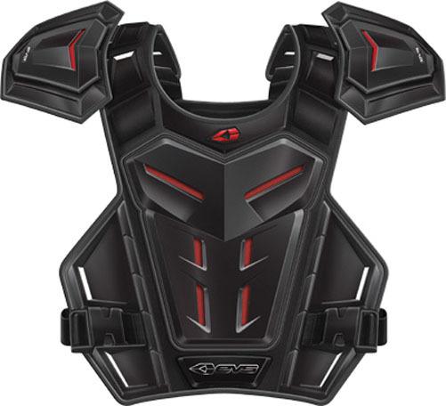 Evs revolution 5 roost guard chest protector black red one size