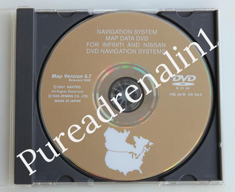 6.7 update 2005 2006 nissan altima 3.5 se sl navigation map cd dvd us canada oem