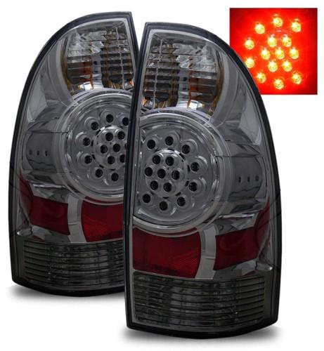 05-08 toyota tacoma prerunner/x-runner smoked tinted led tail lights brake lamps