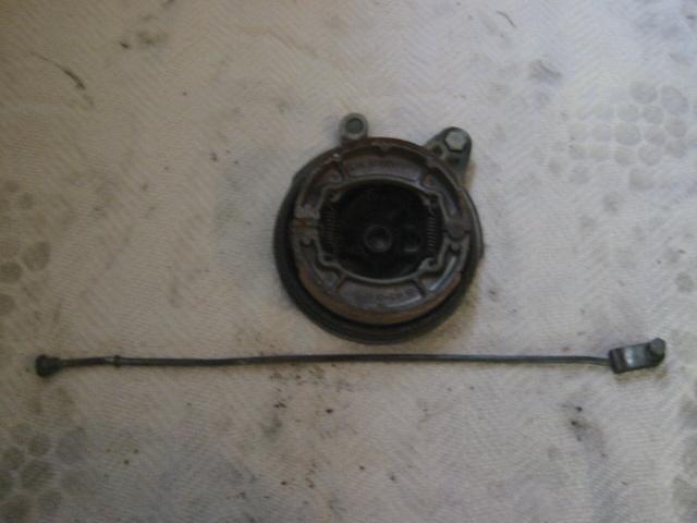 1976 yamaha yz125 rear brake hub with brake rod plate yz 125