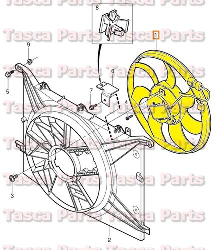 Brand new oem intercooler air pipe fan 01-09 volvo s60 s80 v70 v70xc #9161705