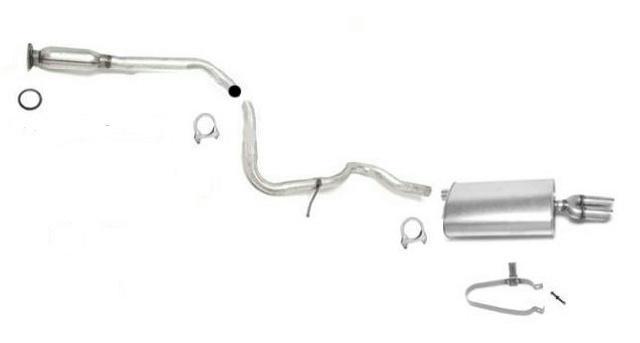 99 - 02 chevrolet cavalier 2.2l 2.4l muffler exhaust dual outlet kit