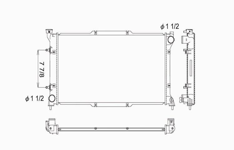 Replacement radiator 95-99 subaru legacy auto / manual 2.2l 2.5l l4 45199ac270