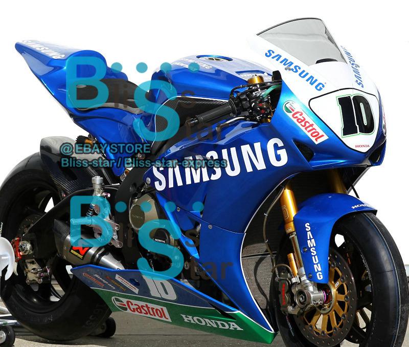 Abs blue fairing injection w2 bodywork set fit honda cbr1000rr 2012 e18