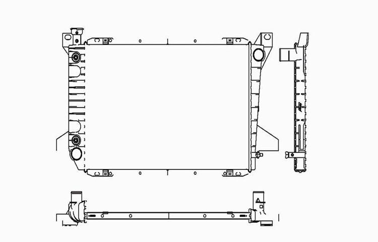 Replacement radiator 92-96 ford bronco f150 f250 automatic v8 5.0l f2tz8005da