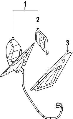 Cadillac 25827605 genuine oem factory original mirror assy