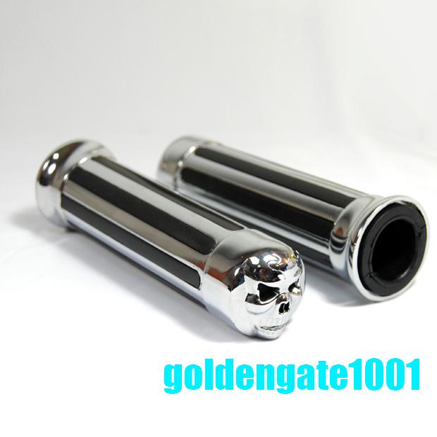 Black silvery chrome rubber motorcycle handlebar grip for yamaha suzuki kawasaki