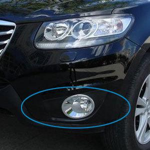 2010-2012 hyundai santa fe chrome front fog light lamp cover trim 2pcs