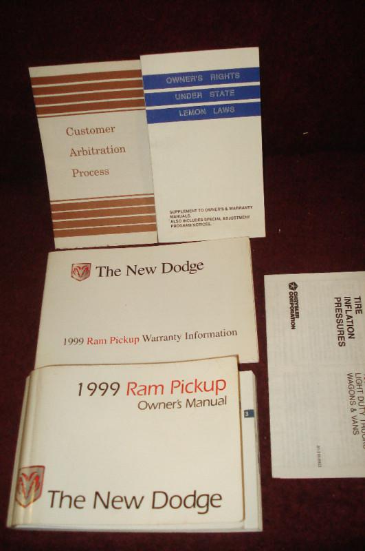 1999 dodge ram truck owner's manual with bonuses / orig