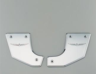 Honda gold wing 1800 gl1800 chrome swingarm pivot covers with logo 01-13