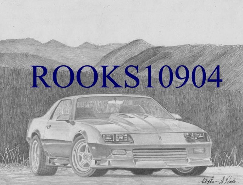 1992 chevrolet camaro classic car art print